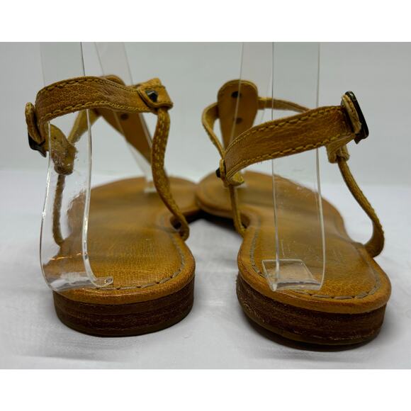 Frye Carson T Strap Leather Studded Ankle Strap Casual Thing Sandals Size 9 - Picture 3 of 8